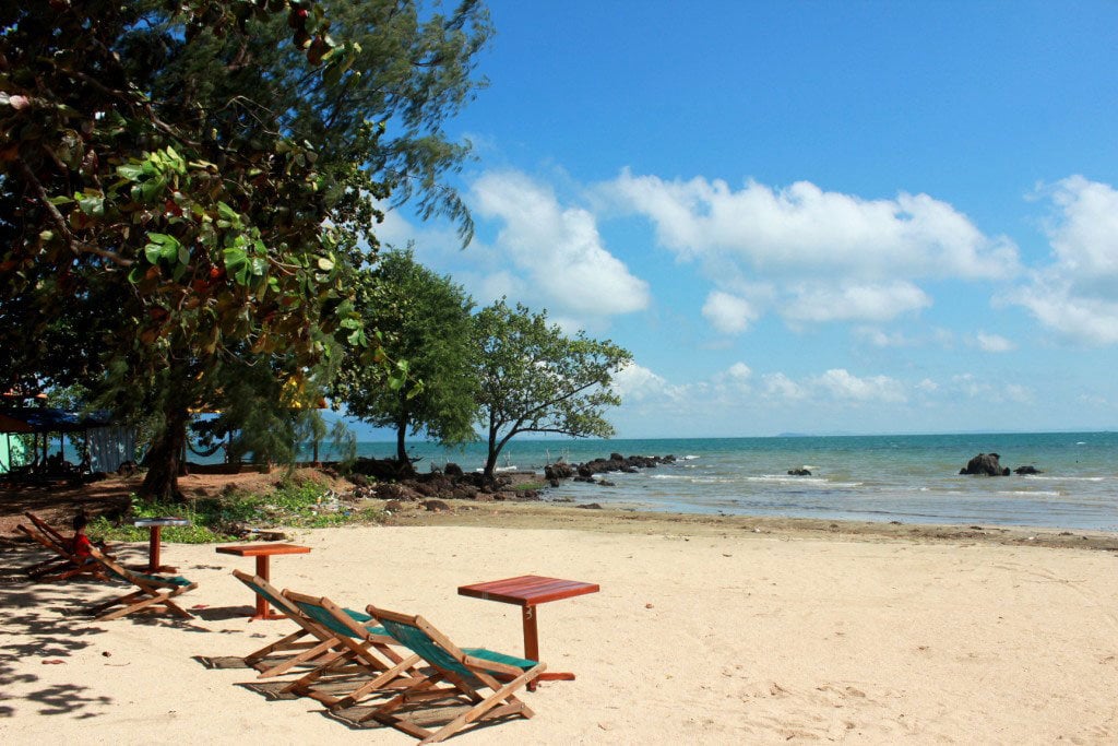 Thom Beach, located on the northeast tip of the island, is pretty scruffy in places